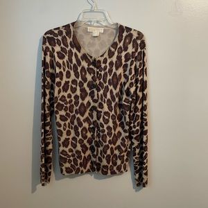 MK Leopard Print Cardigan